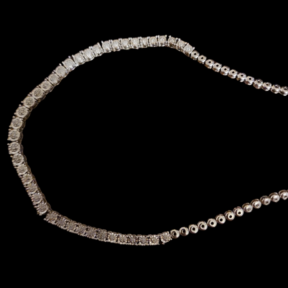 925 STERLING SILVER-NATURAL DIAMONDS Elegant Gold NECKLACE,RING & EARRINGS